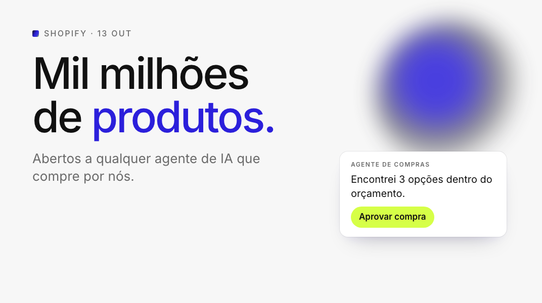 Mil milhões de produtos abertos a agentes de IA, com um cartão de aprovação de compra